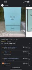 Tiffany For Men Cologne 3.4 oz 100 mL - ORIGINAL