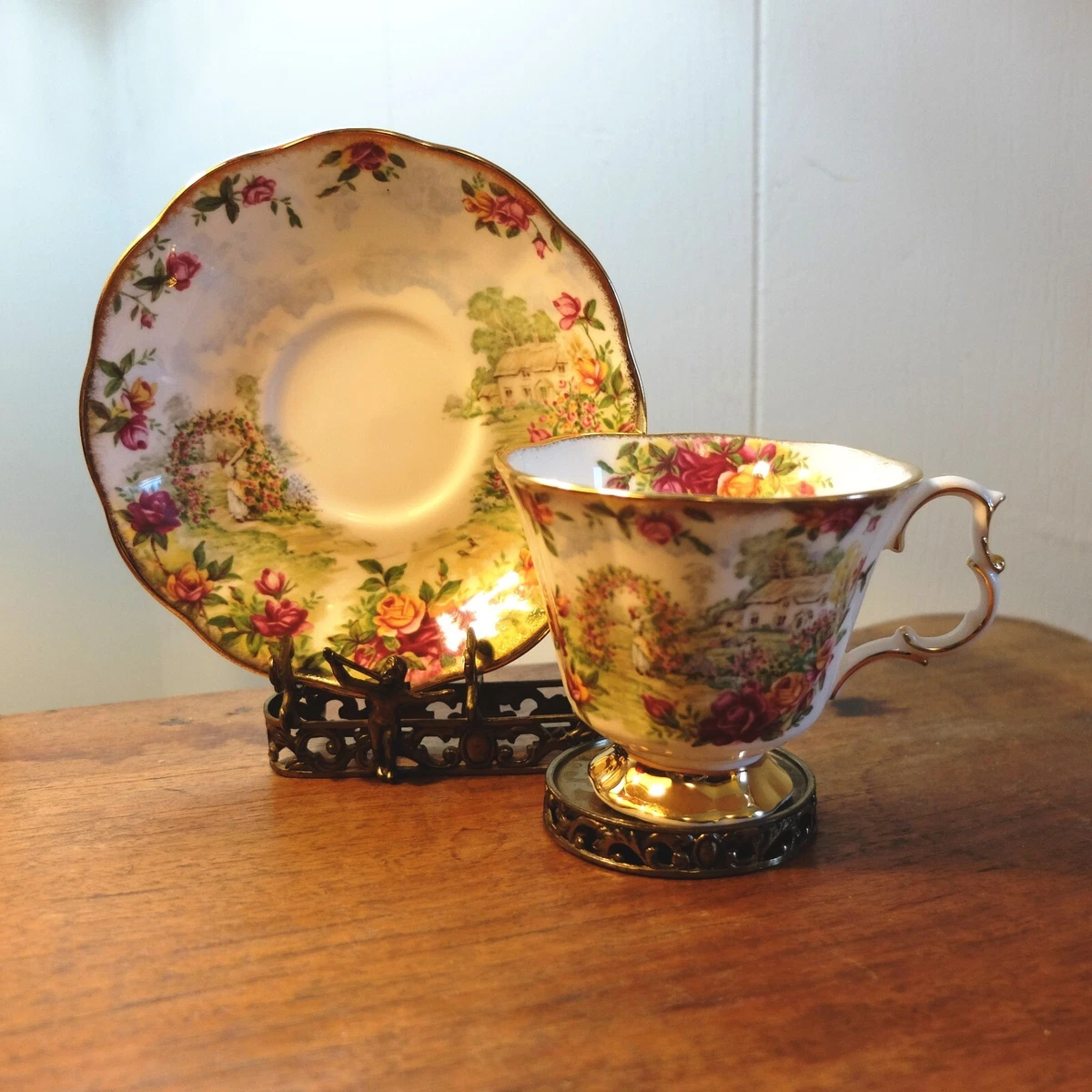 Royal albert old country roses cup and saucer cheap