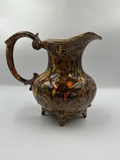 Loma Vintage Pottery Pitcher Milk Coffee Art Craft Drip Glaze Ceramic 1977 Rare