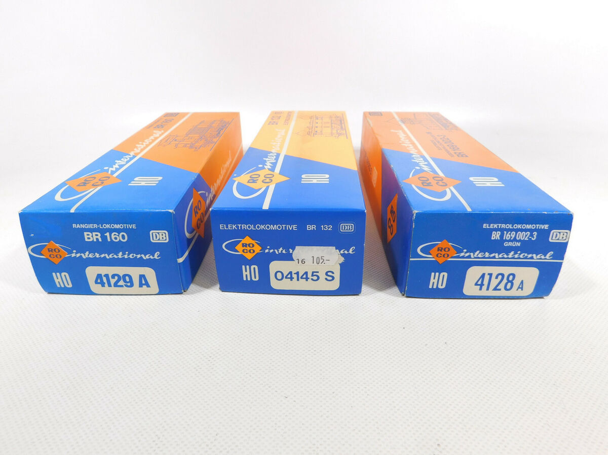 CN916-1# 3X Roco H0 Empty Box For E-Lok DB: 4128 A + 4129 A CN916-1# 3X Roco H0 Empty Box For E-Lok DB: 4128 A + 4129 A