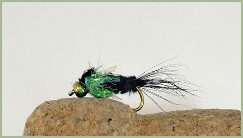 GH Montana Trout Flies, 12 Pack Short Shank, Green & Red Montanas, Size 10/12 - Picture 2 of 3