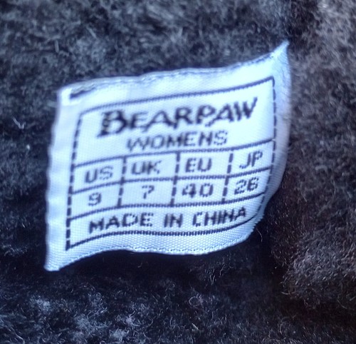 Bearpaw 605W Meadow Black Suede Sheepskin Wool Lined Womens Winter Boots Size 9 - Picture 7 of 7