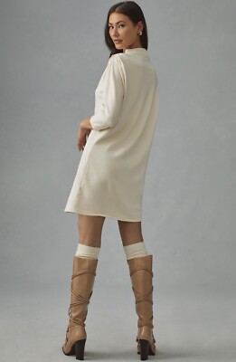 stateside pleated fleece dress Stateside Fleece Side Twist Dress Black Long Sleeve Size Small