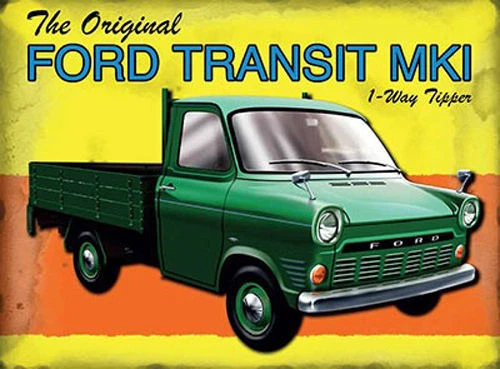 Ford Transit Mk1 Pickup Van Classic Garage Mark 1 Tipper Large Metal Tin Sign