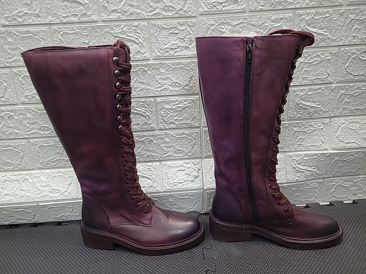 New Vintage Foundry Sadelle Boots Burgundy Size