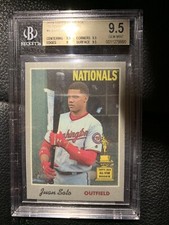 JUAN SOTO 2019 Topps Heritage 1970 Cloth Stickers BGS 9.5 GEM MT All-Star RC Cup