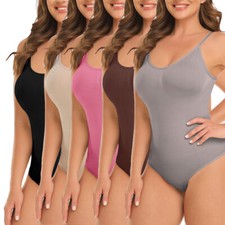 Plus Size Women's Shapewear Bodysuit Slimming Tummy Control Full Body Shaper Top