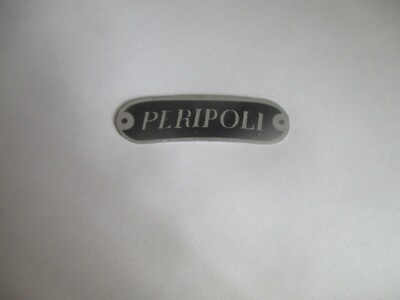 Nameplate sign saddle sign aluminium Peripoli motorcycle