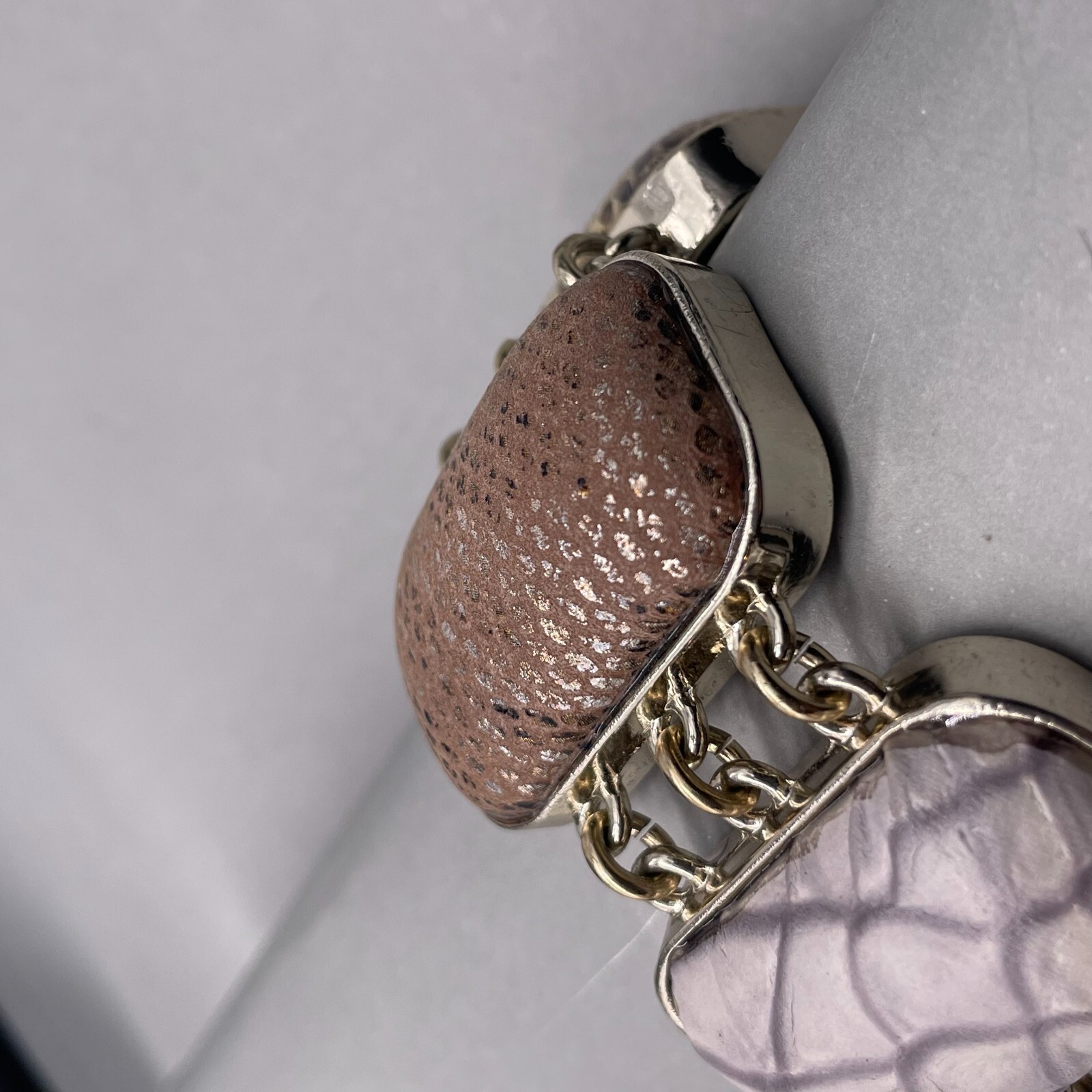 Animal Print Rectangular link Multi-Link Bangle B… - image 6