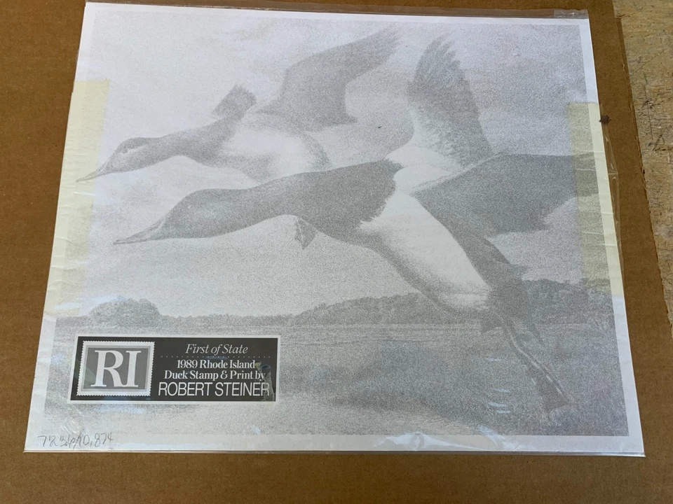 1st Of State Rhodes Island Duck Stamp Vintage 1989 Signed Robert Steiner LTD Ed. - Image 3 of 4