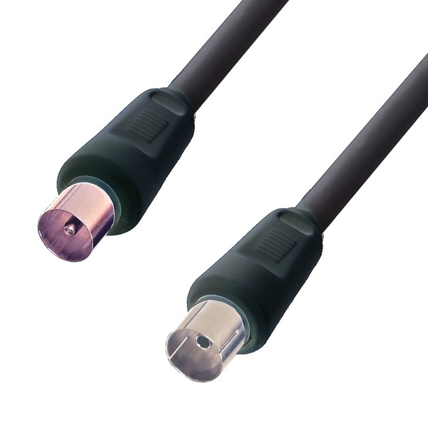 Antennen Kabel 1,5 M Schwarz 75Db Koax Tv Bk Anschluss Koaxial Stecker 1 Sed-image