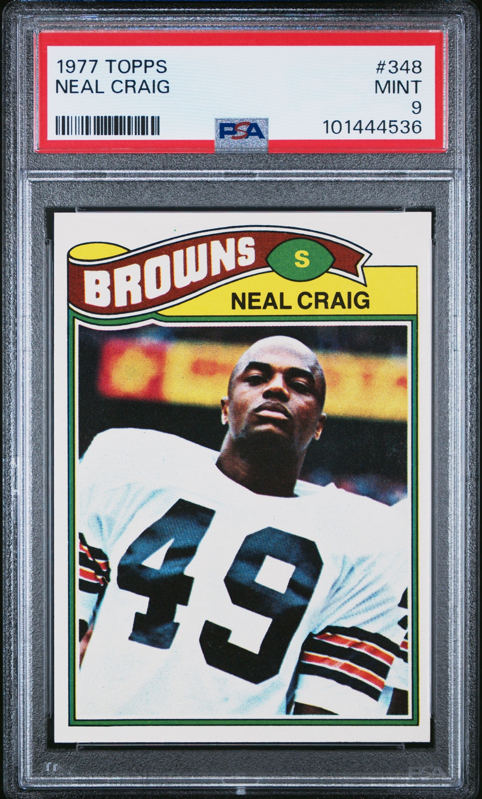 1977 TOPPS #348 NEAL CRAIG PSA 9