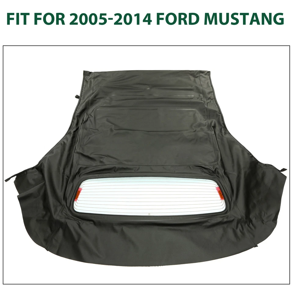 Capota blanda convertible para Ford Mustang 2005 2006 2007-2014 con ventana de vidrio térmico Foto 3 de 4