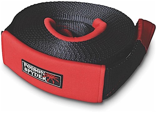 Poison Spyder Customs 3INX30FT RECOVERY STRAP 57-63-515 | Black w/ Red Nylon Web - Picture 2 of 2