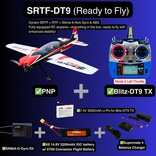 Dynam Sbach 342 4S RC Aerobatic 3D Sport Plane 1250mm Wingspan - Picture 23 of 25