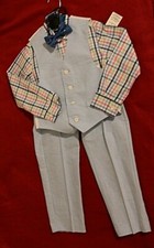 IZOD Boys Vest./Pants/Shirt/Bow Tie Set size 5/6 retail 54