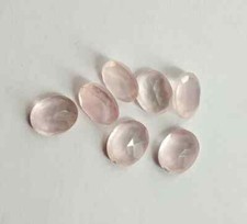 WHOLESALE NATURAL ROSE QUARTZ FACETED OVAL SHAPE LOOSE GEMSTONE