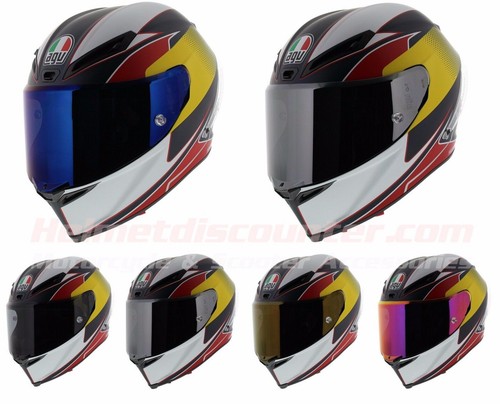 AGV Corsa R Supersport Blue Red Bull Carbon Motorcycle Helmet, Free Ship \u0026  Visor | eBay