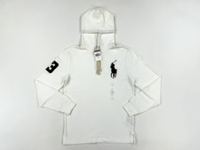  MINOR DEFECT Polo Ralph Lauren Long Sleeve Hooded Big Pony Shirt - White - S