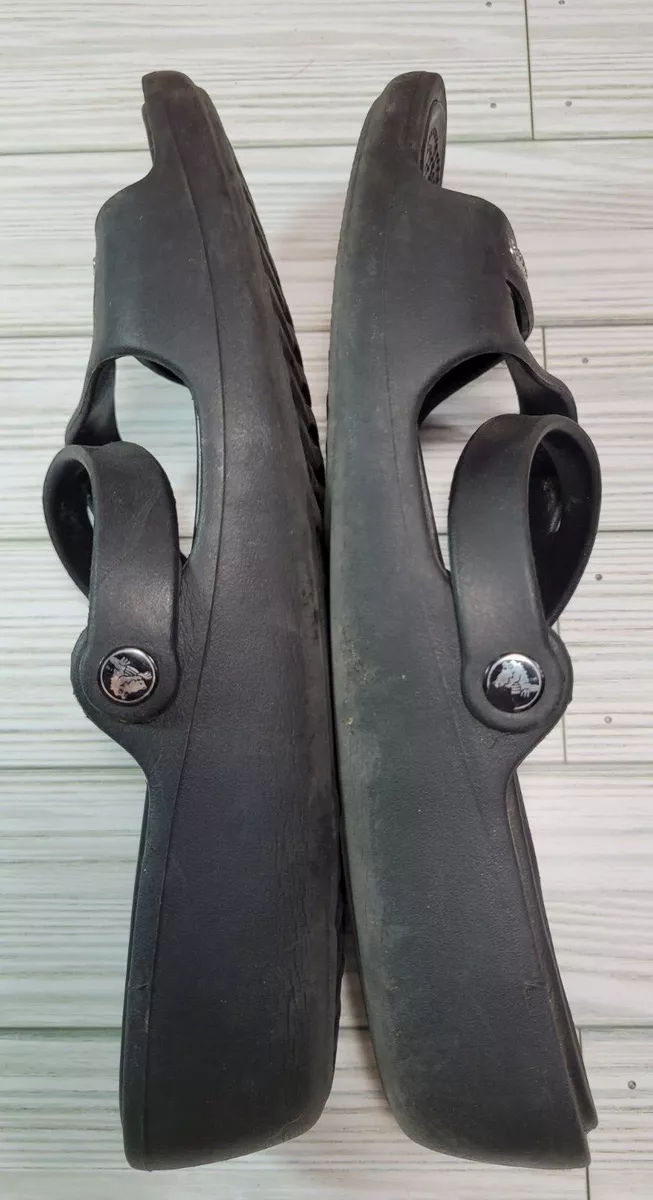 Crocs PATRICIA Women s Size W10 Navy Smoke Gray Wedge Heel Slip