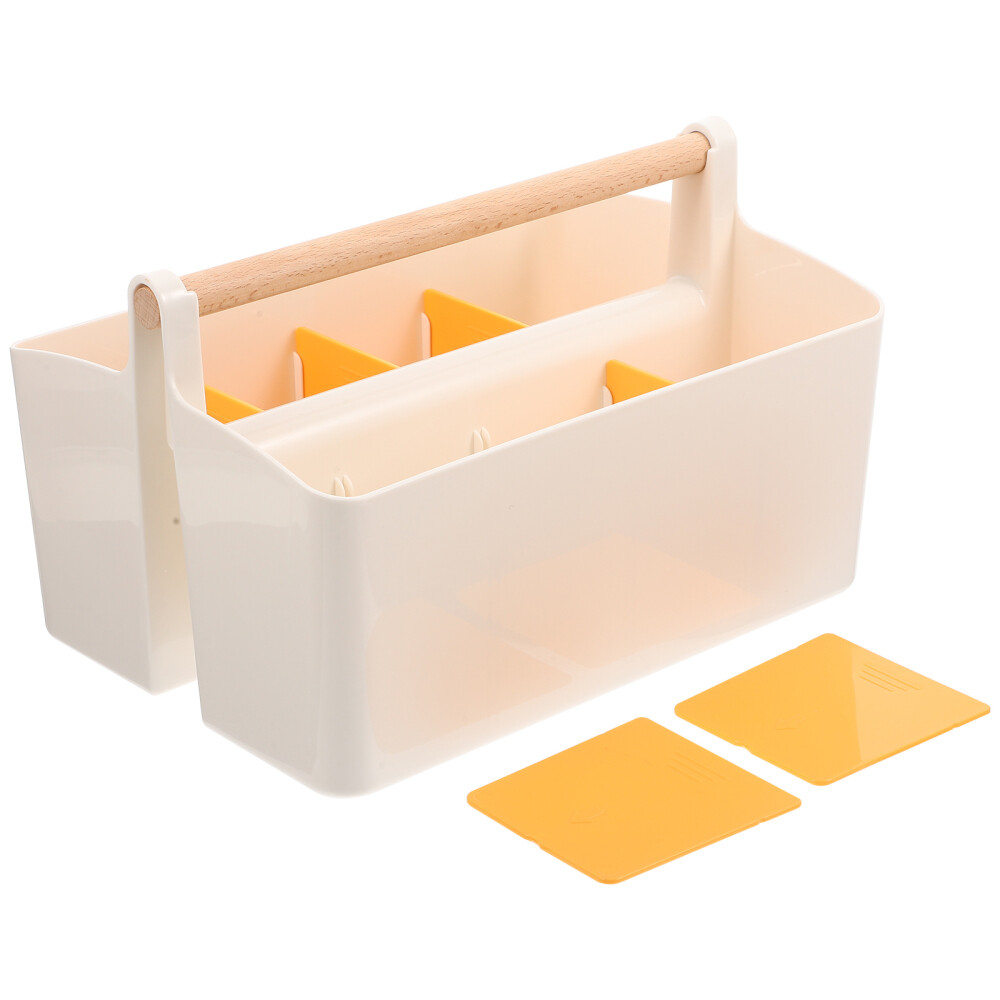 Drawer Plastic Storage Box Kids Organizer Box With Dividers Stationery Desktop-image
