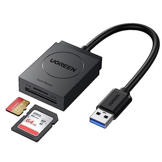 SD Card Reader USB 3.0 Dual Slot Flash Memory Card Reader TF SD Micro SD SDXC-image