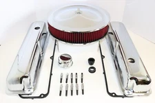 Ford FE Chrome Engine Dress Up Tall Valve Covers Washable Air Cleaner 360 390