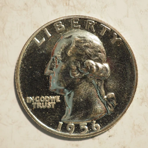 1956 ***P*** PROOF WASHINGTON SILVER QUARTER **NICE COIN!** FREE SHIPPING! X7587