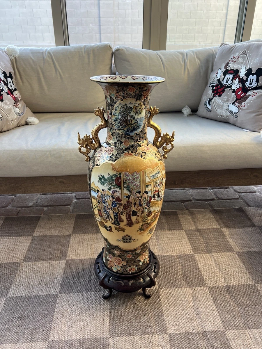 艺妓花瓶日本古董花瓶| eBay