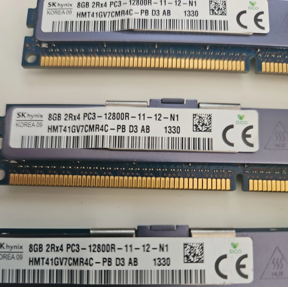 IBM / HYNIX 8GB PC3-8500R DDR3-1066 REG ECC MEMORY HMT41GV7AMR8C-G7 77P8692 - Image 3 of 3