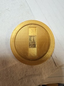 3D Printed Coin With 2 Grains Of 24k Gold