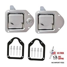 Truck Tool Box Latch 2 Pack 1 With Lock 1 Without Lock Silver