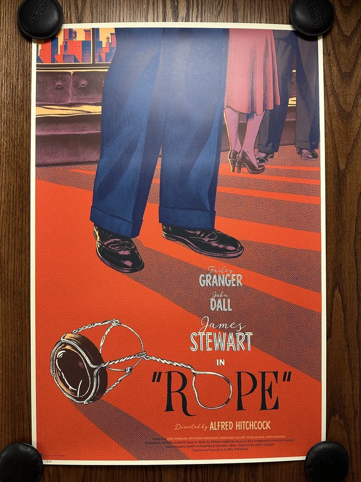 Alfred Hitchcock's Rope Mondo 24x36 Poster Durieux Limited Edition Siebdruck