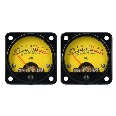 VU Meter 2 Pcs Power Amplifier Portable DB Meter High Precision VU Meter With