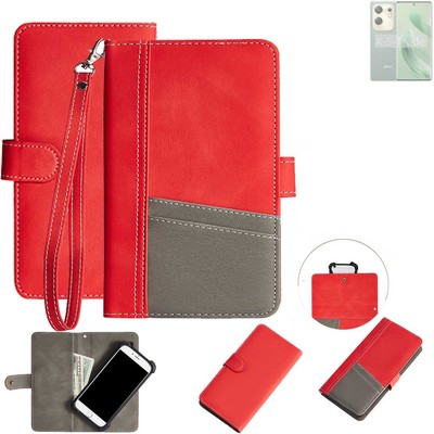 Schutzhülle für Infinix Zero 30 4G rot + grau Wallet Case Bookstyle Hülle