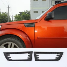 For Dodge Nitro 07-12 carbon fiber ABS Front Side Fender Panel Vent Cover Trim