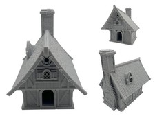 Middle Ages Miniature Cottage Terrain Scenery for RPG Tabletop Wargame, DND, ...