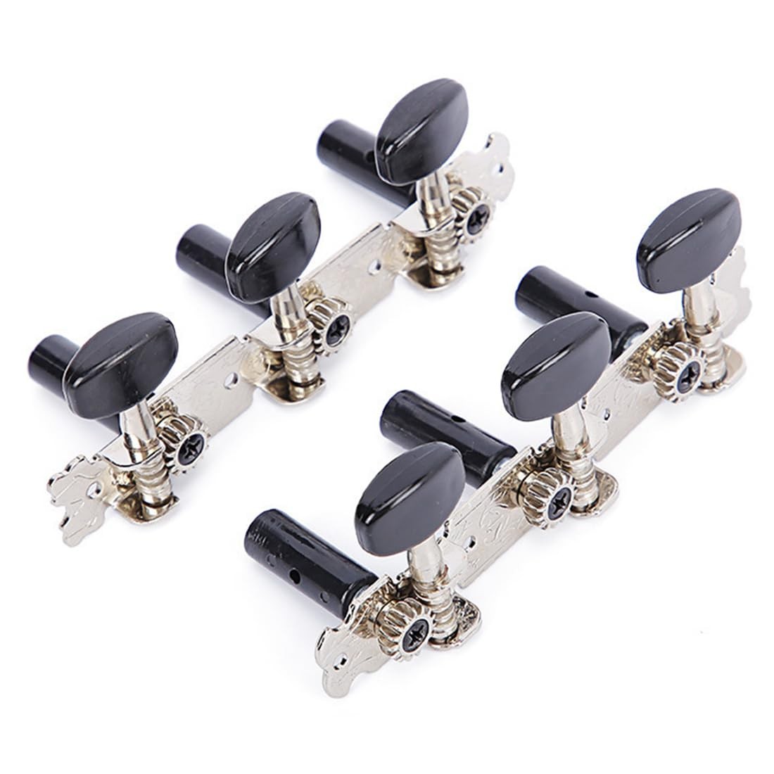 Mécaniques pour guitares classiques en alliage brossé et boutons de précision
