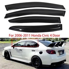 For 2006-2011 Honda Civic Sedan Window Visor Rain Guards Vent Shade Deflector
