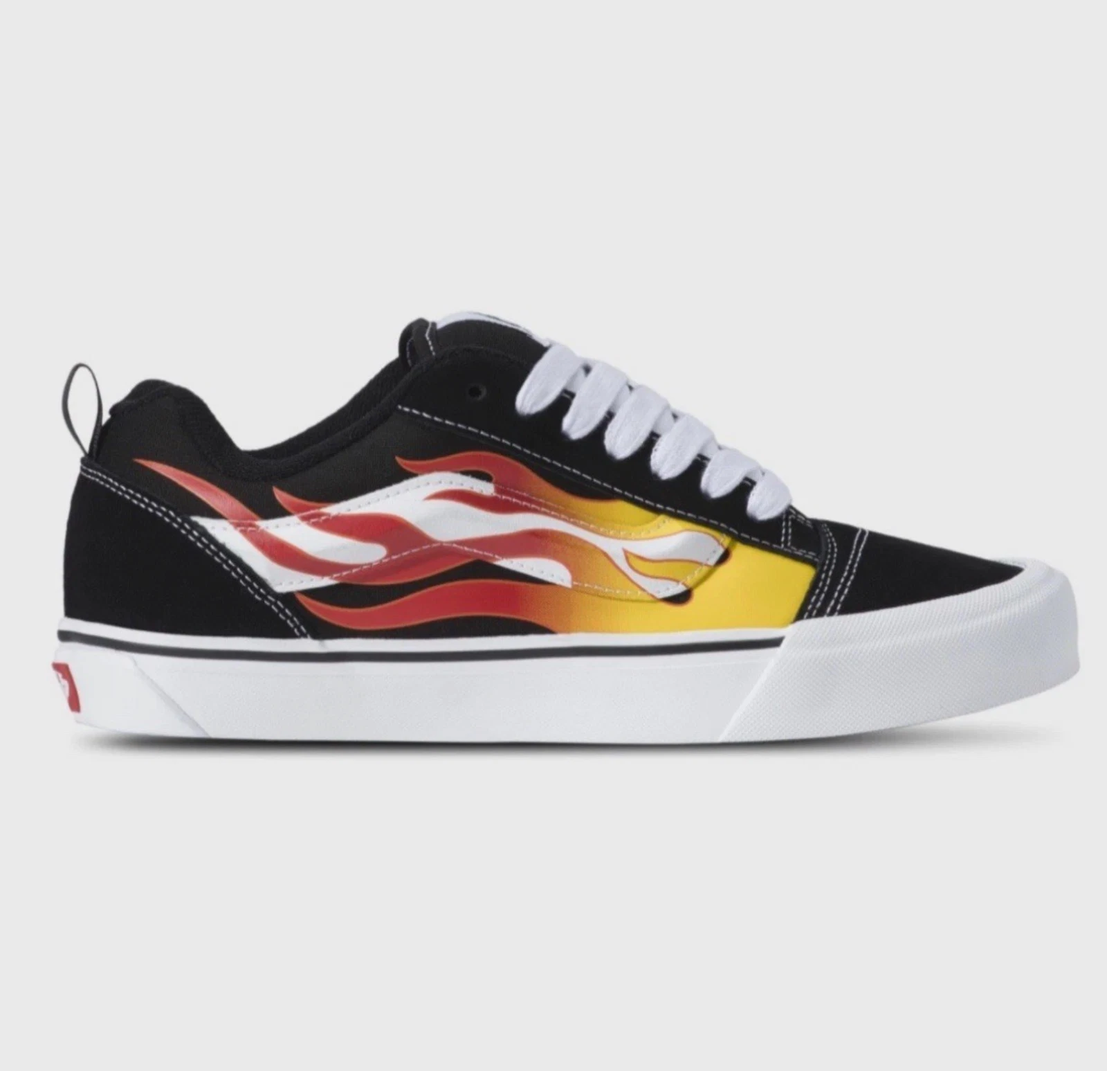Vans Knu Skool Black Flame Sneakers "Mens SIZE" UNISEX MEN WOMEN VN000EE6Y09