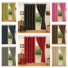 Modern Gold Foil Art Cirlce Thermal Blackout Curtains Polyester Window Drapes