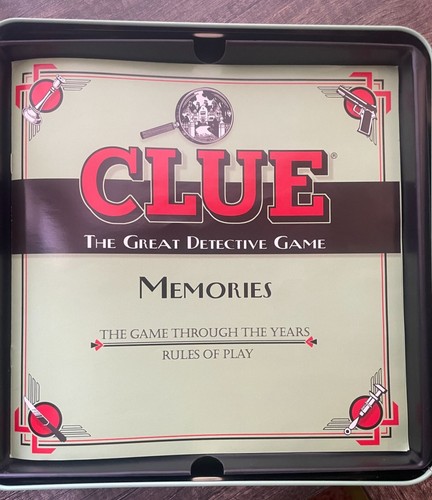 Clue Board Game 1949 First Edition Classic Reproduction Collector Tin complete - Picture 7 of 11