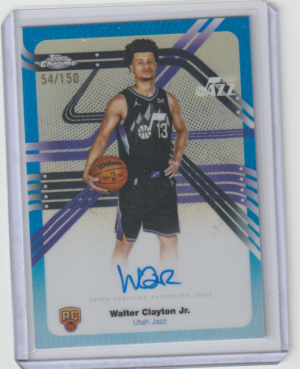 2025-26 Topps Chrome WALTER CLAYTON JR. RC Next Stop Signatures AUTO BLUE # /150
