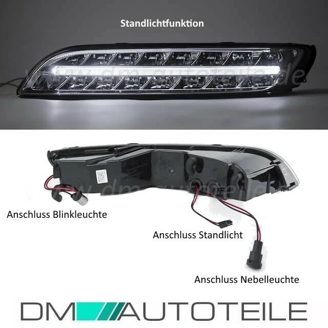 Porsche 911 997 Led Blinker mit Tagfahrlicht Chrom Facelift Design 04-08 HAMMER! - Bild 3 von 4