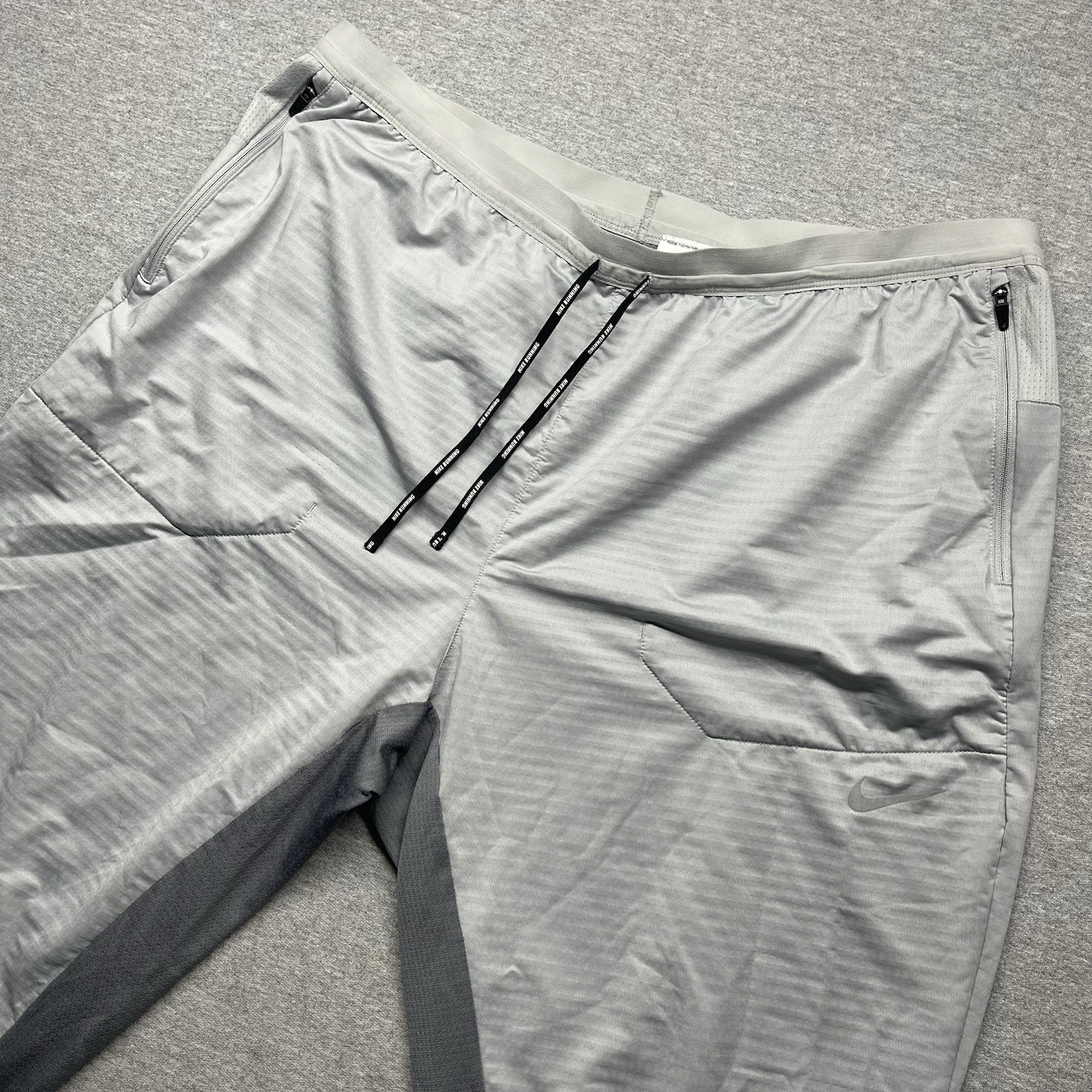 Nike Phenom Elite Knit Running Pants Mens 2XL XXL CU5504-077 Smoke Gray Silver