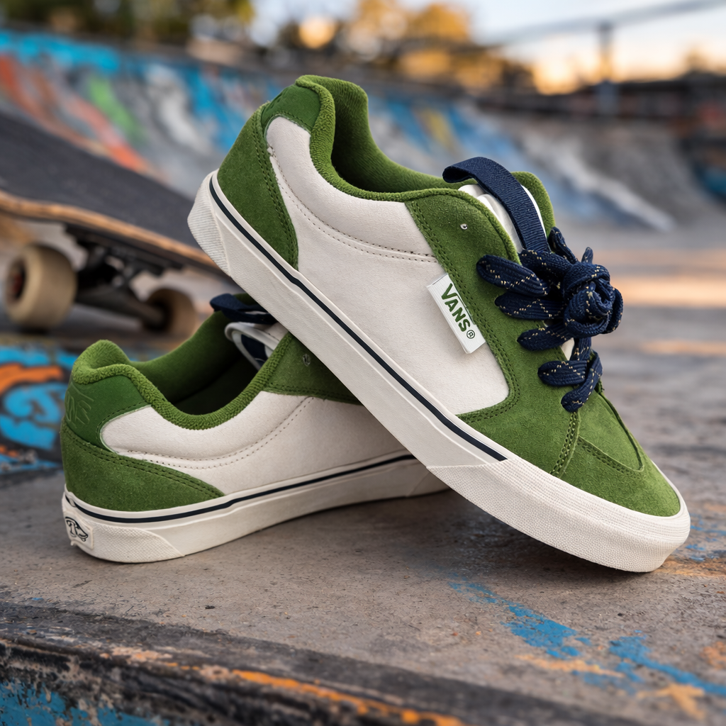 Vans Chukka Push Skate Shoes Men's 10.5 Green Fat Tongue Y2K 90s