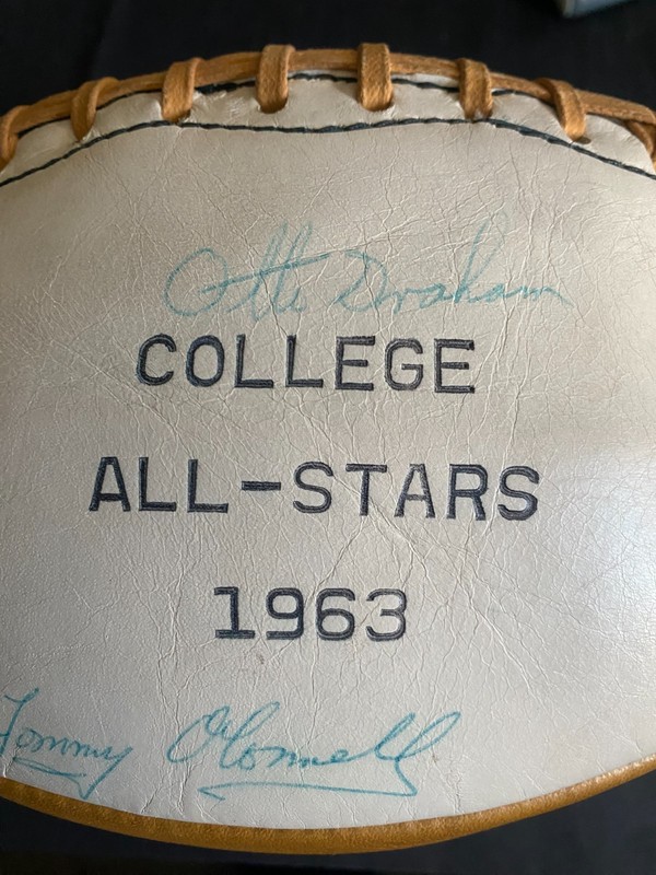 Rare-Rare 1963 College All Stars Signed Football They Beat the Green Bay Packers