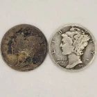 2 Mercury Dimes  90% Silver  / 1935 & 1941 / You Buy What You See