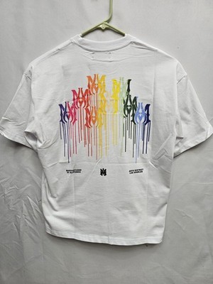 NWT Amiri Paint Drip WHITE shirt T-Shirt Mens Size XL Designer