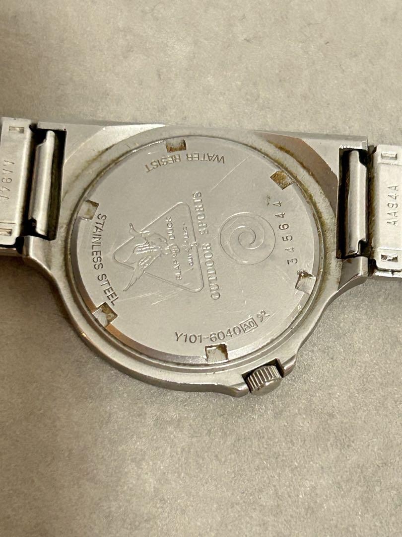 SEIKO ALBA FLAPDUCK セイコー アルバ Y101-6040 SEIKO ALBA FLAP DUCK Y101-6040 Quartz Watch Silver Dial Vintage